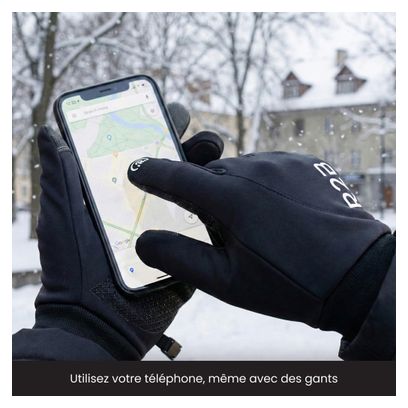 Gants Hiver R2B Compatibles avec écran tactile et imperméables Noir