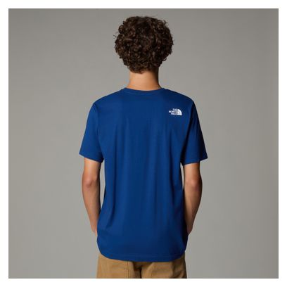 T-Shirt Manches Courtes The North Face Mountain Line Bleu