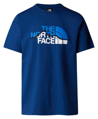 T-Shirt Manches Courtes The North Face Mountain Line Bleu