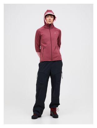 Giacca in pile Peak Performance Rider Essentials Hood rossa da donna