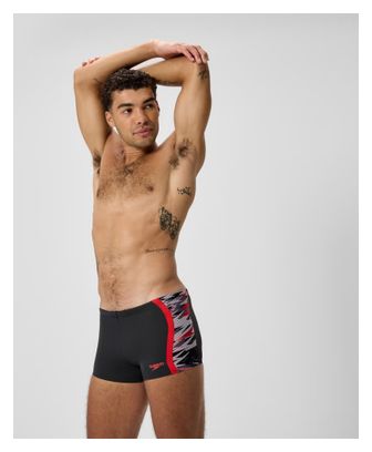 Speedo Men's Hyperboom Splice Swim Trunks Black/Red