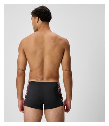 Speedo Men's Hyperboom Splice Swim Trunks Black/Red