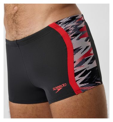Speedo Men's Hyperboom Splice Swim Trunks Black/Red