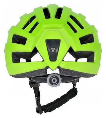 Casque de vélo Mat Flashy jaune-vert - 55/61cm - lumière rouge pour vélo