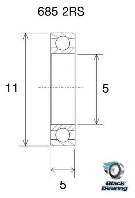 Lager B5 - BLACKBEARING - 685 2rs