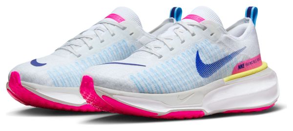 Nike ZoomX Invincible Run Flyknit 3 White Blue Pink Running Shoes