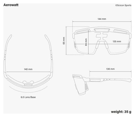 Gafas SCICON AerowattMultimirror Rojo / Blanco