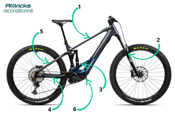 Produit Reconditionné - VTT Électrique Tout-Suspendu Orbea Wild H20 Shimano Deore/XT 12V 750 Wh 29'' Gris Basalt Bleu Dark Teal 2023