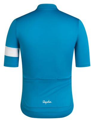 Maillot Manches Courtes Rapha Core Bleu/Blanc Homme
