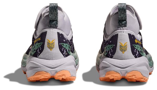 Zapatillas de trail Hoka Speedgoat 6 Mid GTX Gris/Verde/Naranja, Mujer