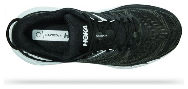 Hoka One One Gaviota 4 Running Shoes Black White Wide 2E