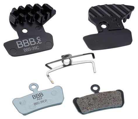 Coppia di pastiglie freno organiche BBB DiscStop Coolfin per Sram Guide/Avid Trail