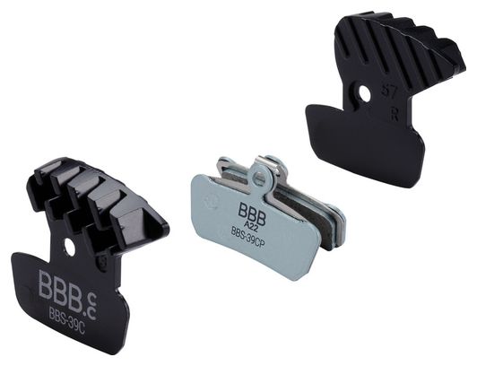 Coppia di pastiglie freno organiche BBB DiscStop Coolfin per Sram Guide/Avid Trail