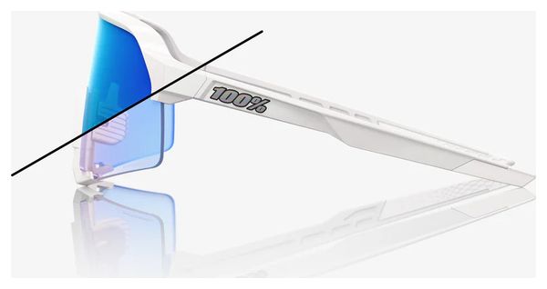 Lunettes 100% Prct S3 Bastille Pearl White Glitter - Blue Mirror Photochromic