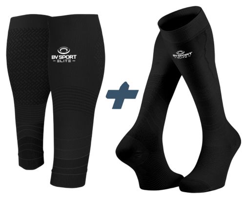 Performance Elite BV Sport Kompressionsärmel + Regenerationssocken – Schwarz