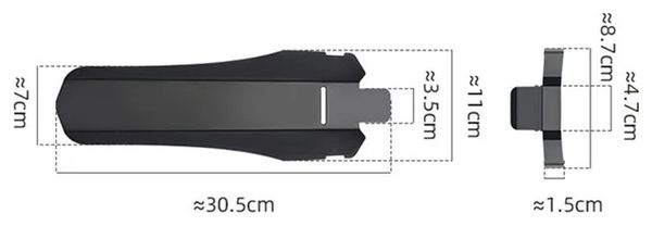 ROCKBROS Sacoche de Selle de Vélo 0.8L avec Garde-Boue noir