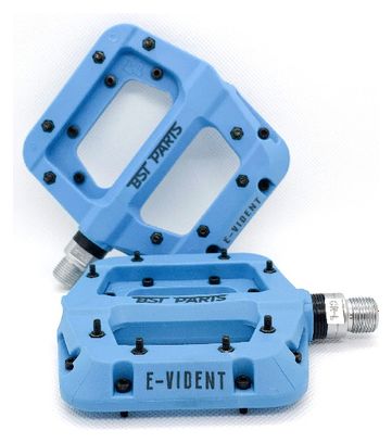 BST Parts E-Vident Flat Pedals Blue