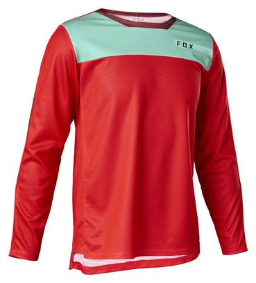 Fox Defend Moth Youth Long Sleeve Jersey Bright Red