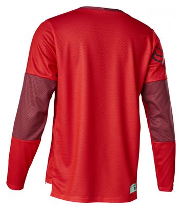 Fox Defend Moth Youth Long Sleeve Jersey Bright Red