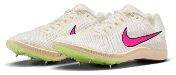 Nike Zoom Rival Distance Unisex Track &amp; Field Shoes White Pink Yellow