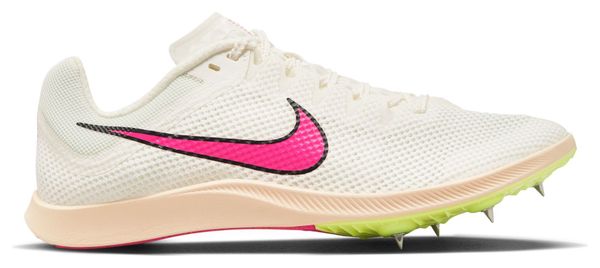 Nike Zoom Rival Distance Unisex Track &amp; Field Shoes White Pink Yellow