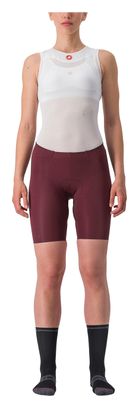 Kurze, trägerlose Radhose für Frauen Castelli Free Aero RC Bordeaux
