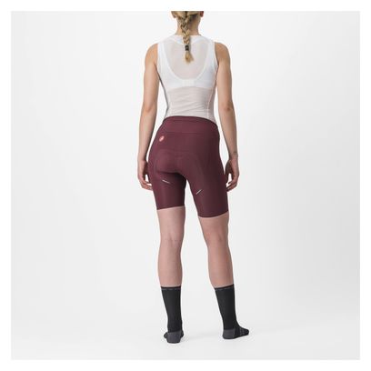 Kurze, trägerlose Radhose für Frauen Castelli Free Aero RC Bordeaux
