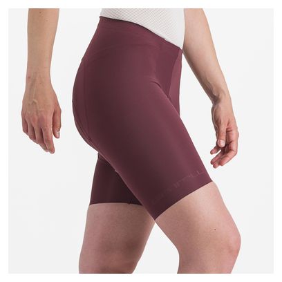 Kurze, trägerlose Radhose für Frauen Castelli Free Aero RC Bordeaux