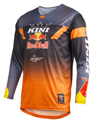 Kini Red Bull MXC 2.0 Langarm-Trikot Grau/Orange für Herren