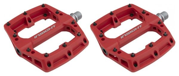 Insight Nylon Flat Pedals Red