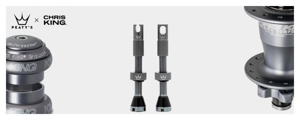 Valvole tubeless Peaty's x Chris King MK2 42mm in ardesia