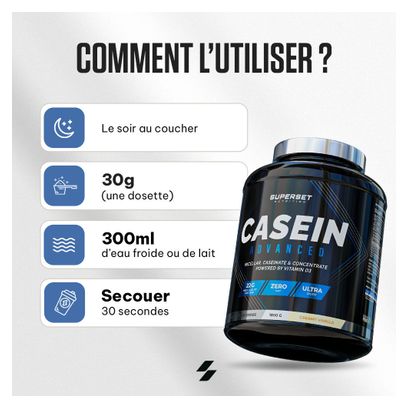 100% Casein Advanced (1 8kg) - Superset Nutrition - Vanille Crémeuse - Caséines