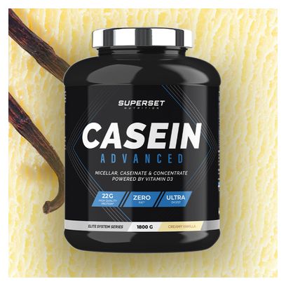 100% Casein Advanced (1 8kg) - Superset Nutrition - Vanille Crémeuse - Caséines