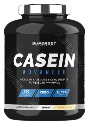 100% Casein Advanced (1 8kg) - Superset Nutrition - Vanille Crémeuse - Caséines