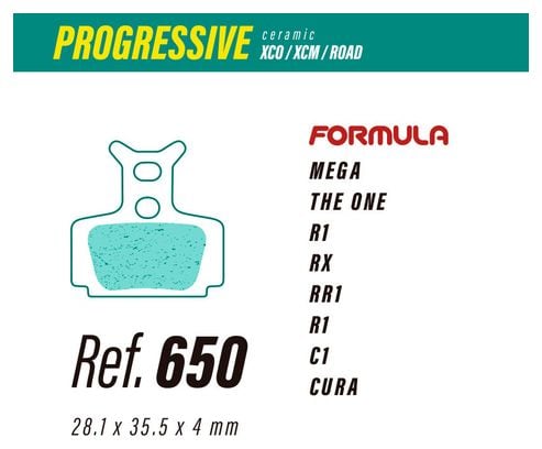 Paire de Plaquettes Less Brakes Formula Mega / The One / R1/ RX / RR1 / C1 / Cura