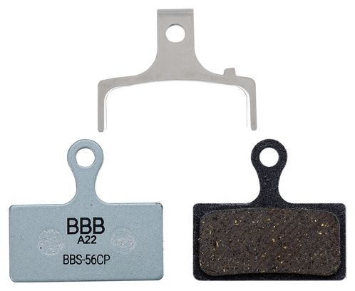 Coppia di pastiglie freno organiche BBB DiscStop Coolfin per Shimano Deore/SLX/XT/XTR