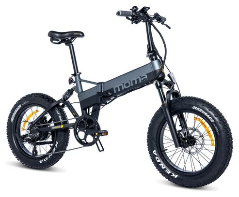 Moma BIKES Vélo pliant FAT PRO 20 , Equipé Full SHIMANO, freins a disques Hydrauliques, Bat. Ion Lthium Intégrée et amovible 48V 15Ah