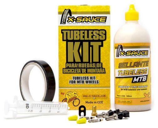 Kit X-Sauce Tubeless Fond de jante valve Presta 23mm