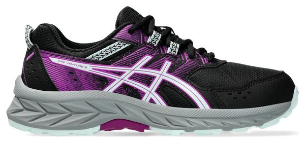 Chaussures Trail Asics Gel-Venture 9 GS Noir/Rose/Bleu Enfant