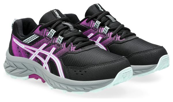 Chaussures Trail Asics Gel-Venture 9 GS Noir/Rose/Bleu Enfant