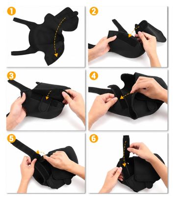 Housse Velkyne Protection Moteur Vélo Electrique Néoprène Anti-Poussière et Projections Noir