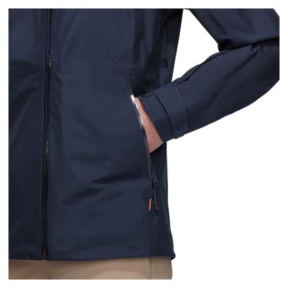 Veste Imperméable Femme Mammut Convey Tour Hs Hooded Bleu