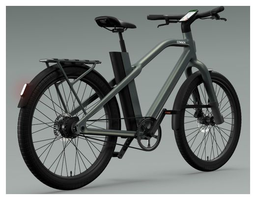 Vélo de Ville Electrique Cowboy Cross Courroie Mono Vitesse 540Wh 27.5'' Gris