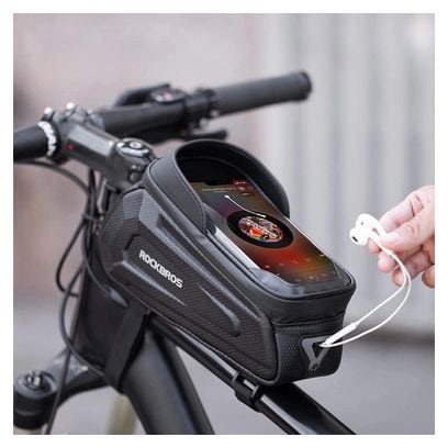 Sacoche de vélo Rockbros B68-1 avec poche pour téléphone 1.7l - noire