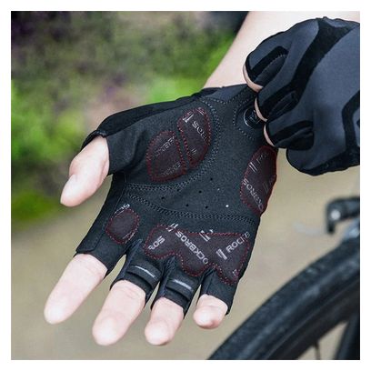 Cycling gloves non slip for half finger black