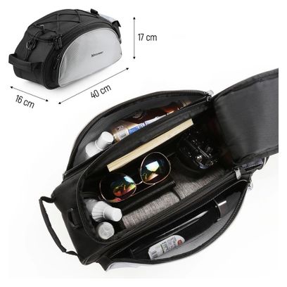 Sac de transport pour vélo Wozinsky avec bandoulière 13L gris
