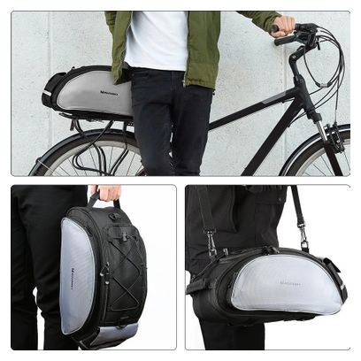 Sac de transport pour vélo Wozinsky avec bandoulière 13L gris
