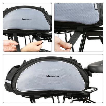 Sac de transport pour vélo Wozinsky avec bandoulière 13L gris