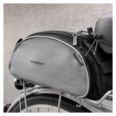 Sac de transport pour vélo Wozinsky avec bandoulière 13L gris