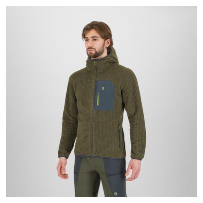 Karpos Rocchetta Evo Felpa con cappuccio da uomo in pile verde